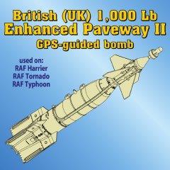 Astra Resin ASR4816: 1/48 UK 1000lb Enhanced Paveway II GPS