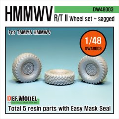 DEF Model DW48003: 1/48 HMMWV RT/II Sagged Wheels