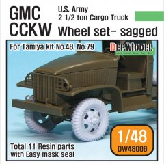 DEF Model DW48006: 1/48 US Army 2.5 ton Cargo Truck Sagged Wheels