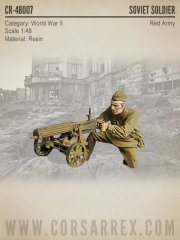 Corsar Rex 48007: 1/48 Soviet WW2 Red Army Soldier w MG
