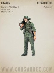 Corsar Rex 48016: 1/48 German WW2 Wehrmacht Soldier w MG