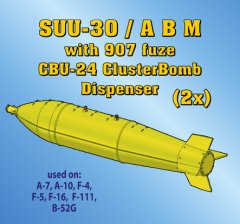 Astra Resin ASR4813: 1/48 SUU-30 Cluster Bomb Dispenser