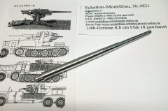 Schatton Modellbau 4821: 1/48 8.8cm Flak 18 gun barrel