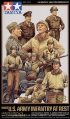 Tamiya 32552: 1/48 WWII US Infantry at Rest (9) & Jeep