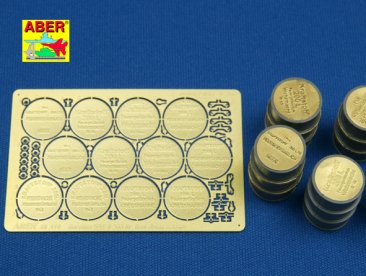 Aber 48A18: 1/48 German WWII 200l fuel drum covers