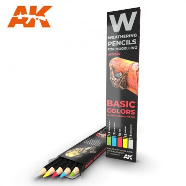 AK 10045: Weathering Pencils - Basic Colors set