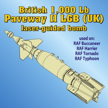 Astra Resin ASR4815: 1/48 UK 1000lb Paveway II LGB
