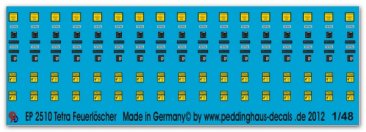 Peddinghaus EP2510: 1/48 Labels for Tetra Fire Extinguishers