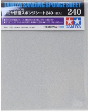 Tamiya 87162: Sanding Sponge Sheet 240 Grit